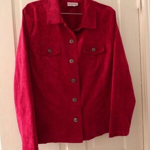 Breckenridge‎ Women's Red Corduroy Button Down Jacket Sz L